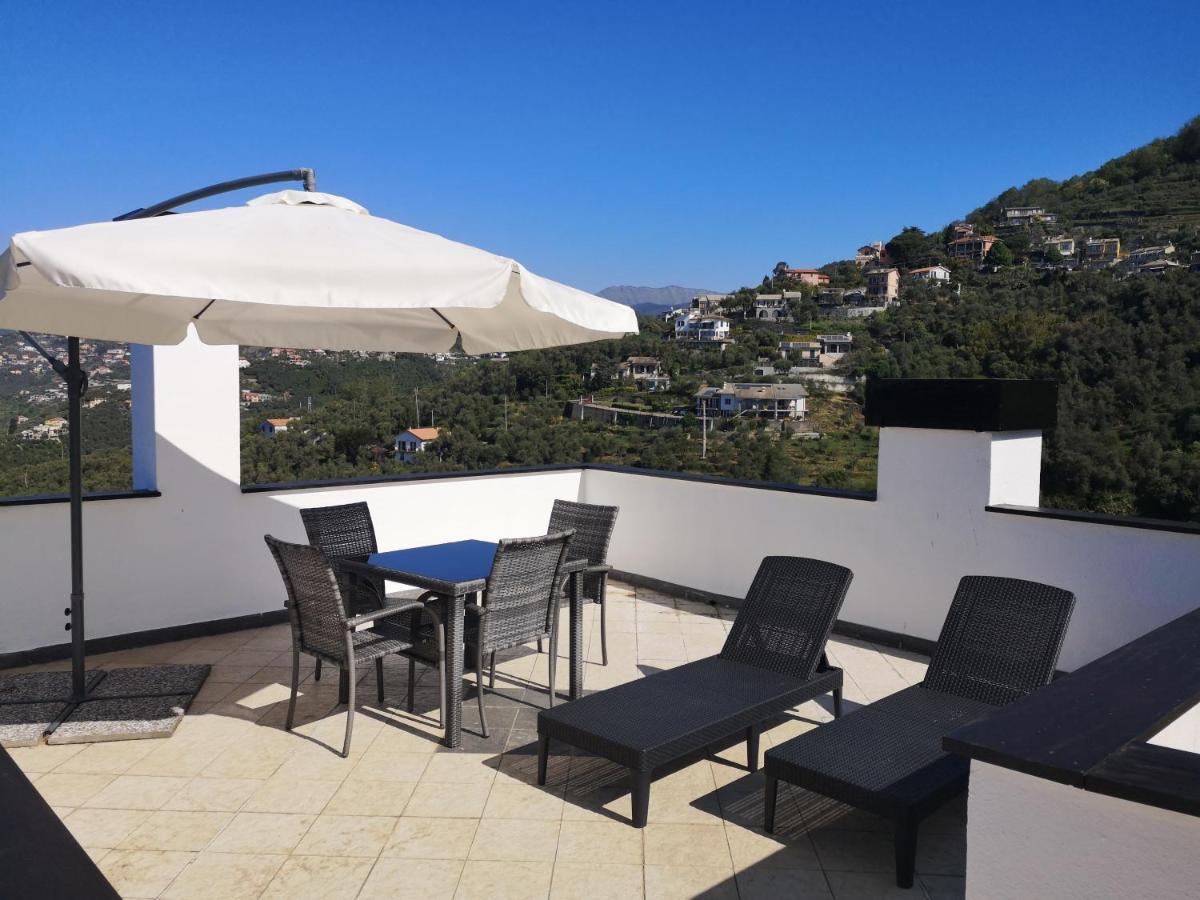 La Vivagna - Casa Vista Mare Tra Gli Ulivi Villa Leivi Kültér fotó