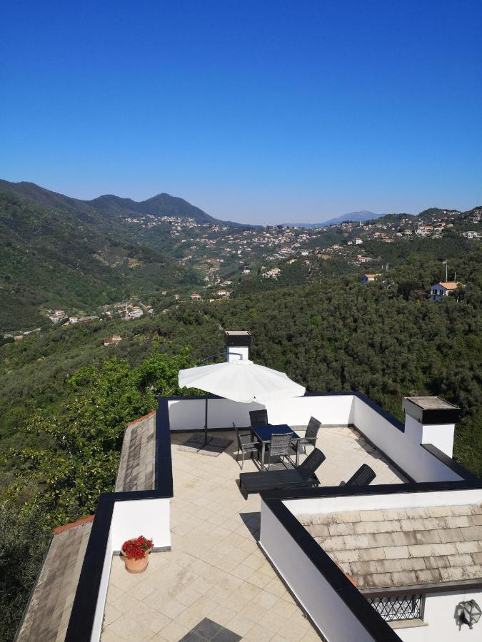 La Vivagna - Casa Vista Mare Tra Gli Ulivi Villa Leivi Kültér fotó