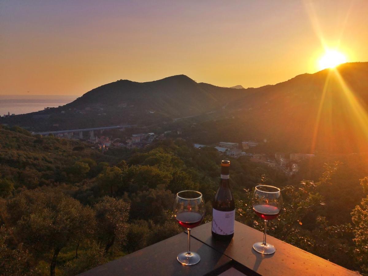 La Vivagna - Casa Vista Mare Tra Gli Ulivi Villa Leivi Kültér fotó